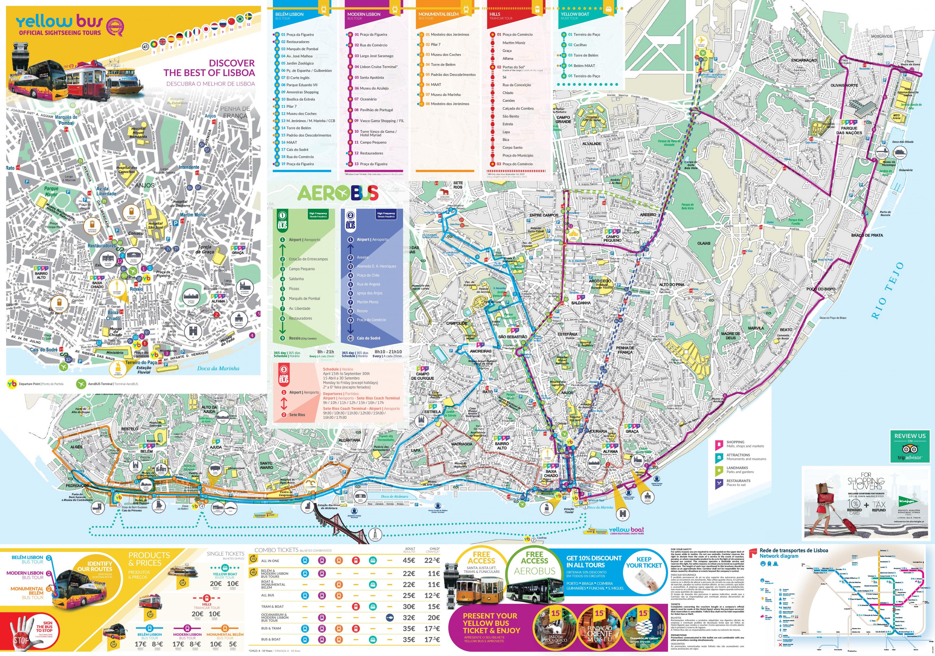 lisbon open top bus tour map