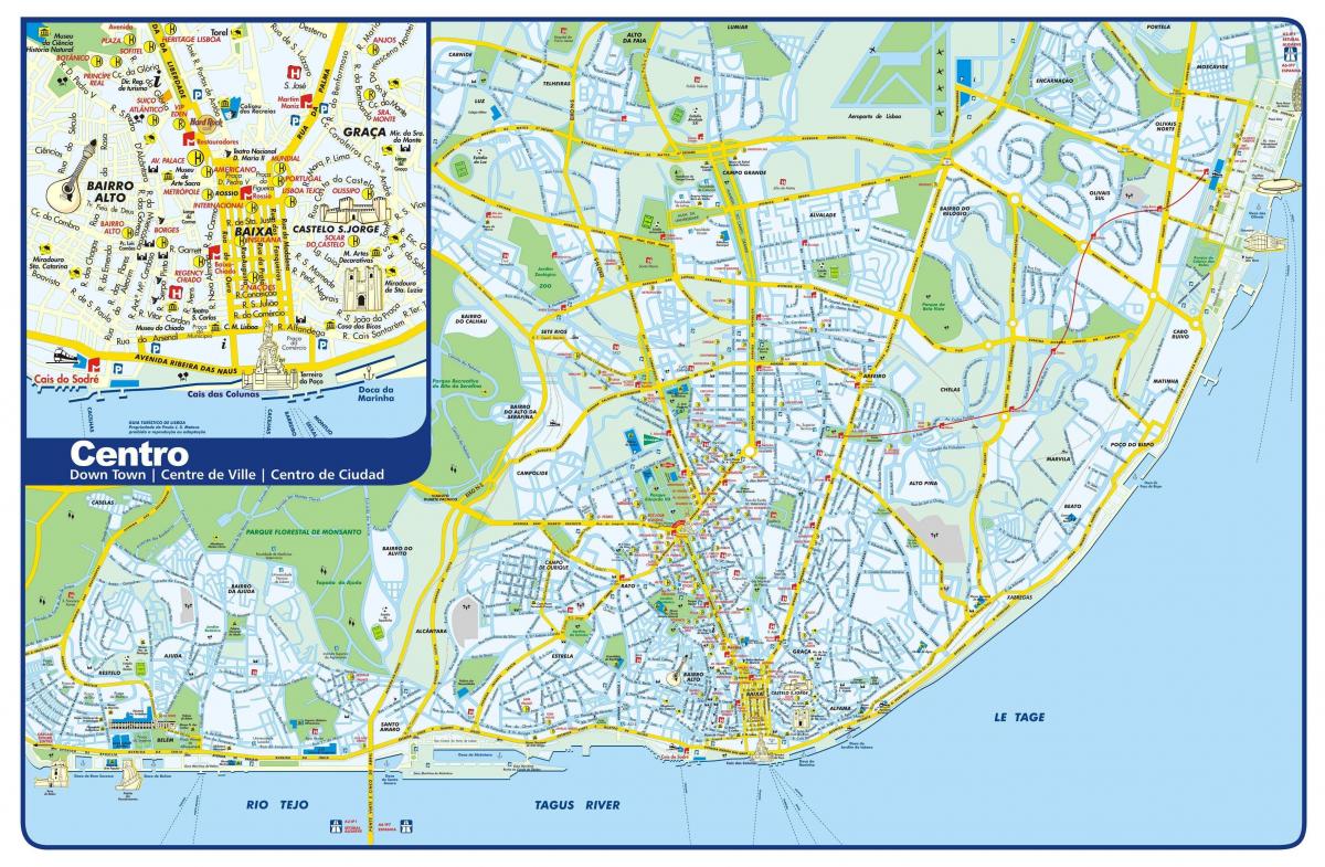 Plan de la ville de Lisbon