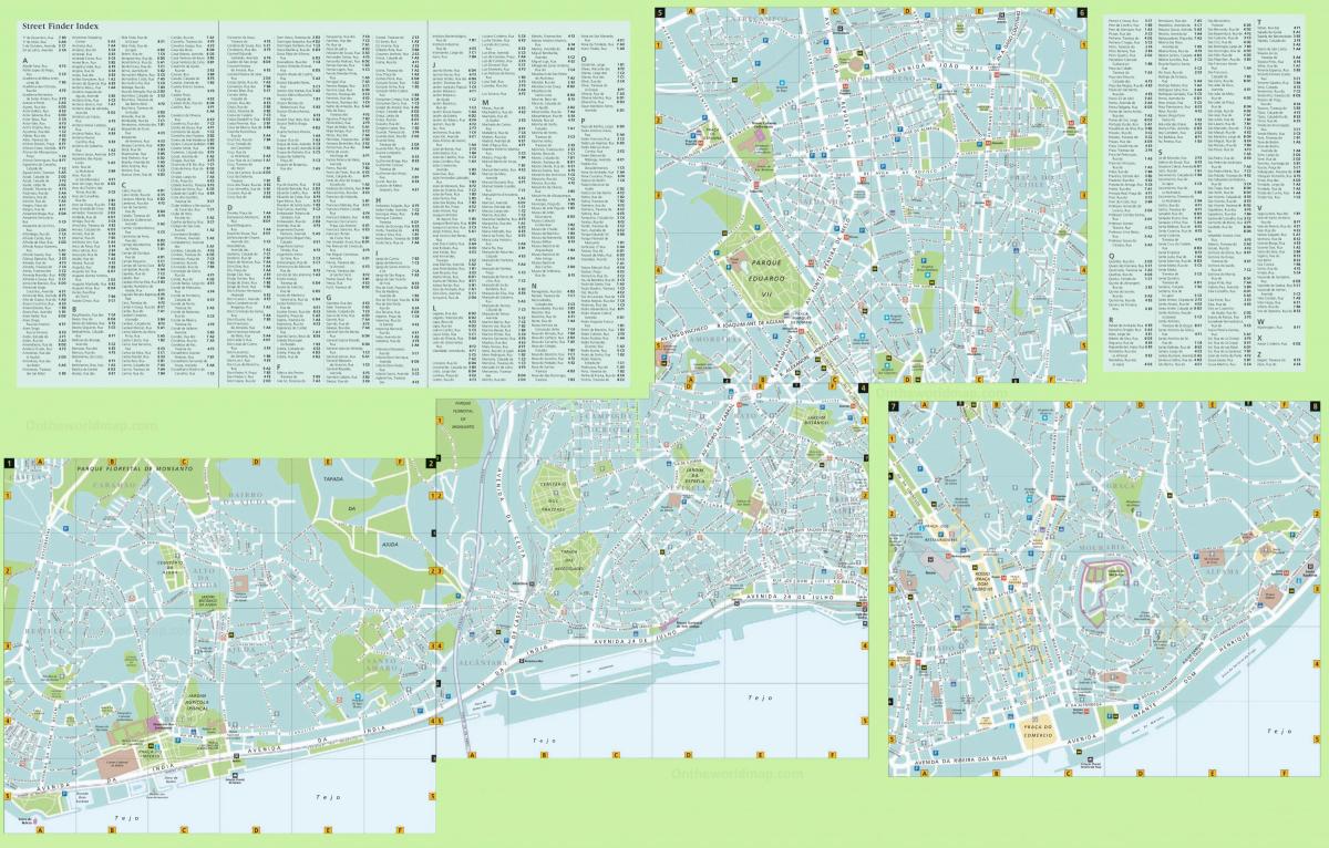 Plan des rues de Lisbon